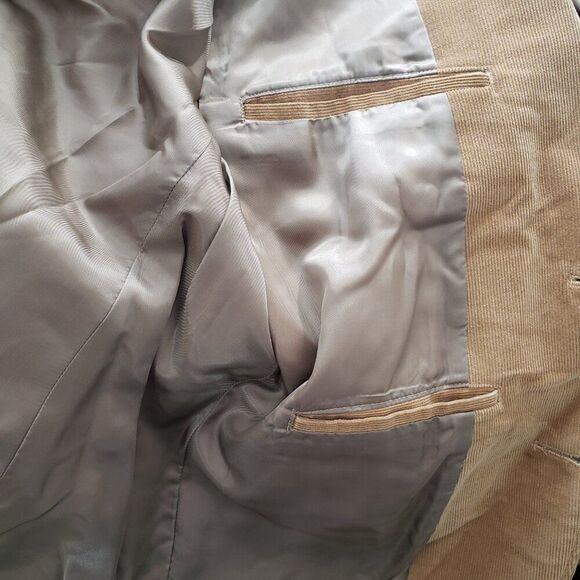 Cambridge Classics VTG Corduroy Blazer Jacket Size 44 Reg Elbow Patch Chin Strap - Picture 8 of 12